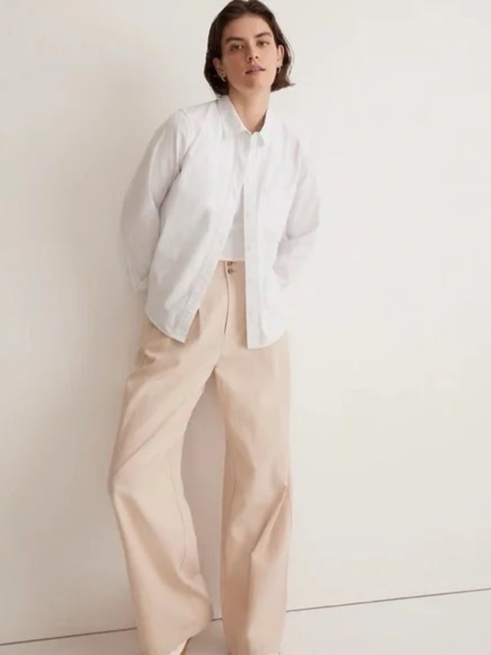 Madewell The Harlow Wide-Leg Pant Harvest Moon Cream